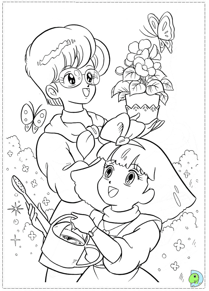 Momo with Mom Coloring Pages