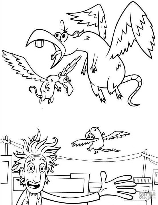 Monsters In The Sky Coloring Page