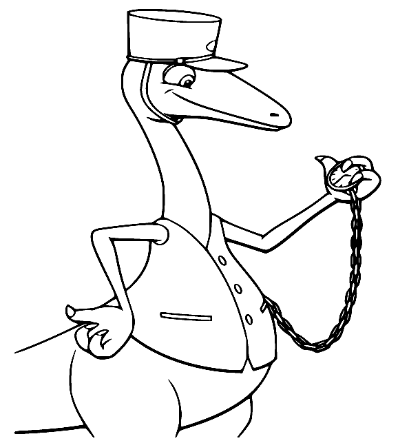 Dinosaur Train Coloring Page Conductor