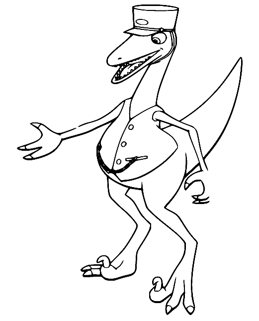 Mr Conductor Troodon Coloring Pages