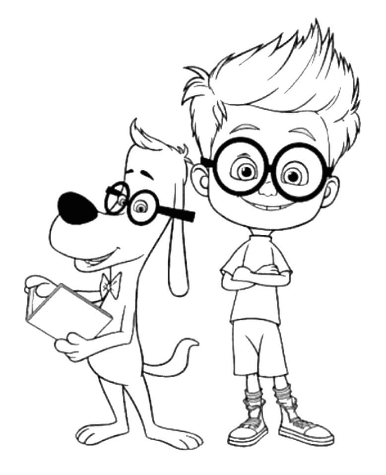 Mr. Peabody y Sherman Página para colorear