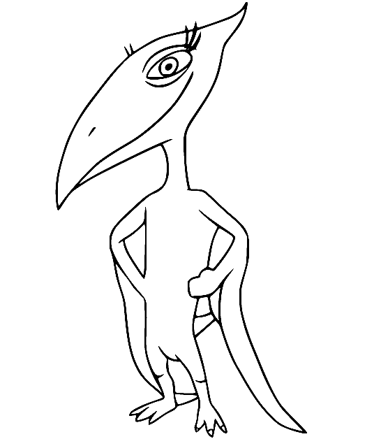 Mrs Pteranodon Coloring Page