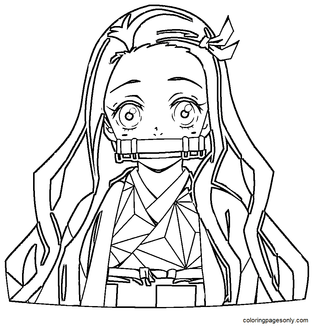 Desenhos de Nezuko Para Colorir e Imprimir - Pintar Grátis Online