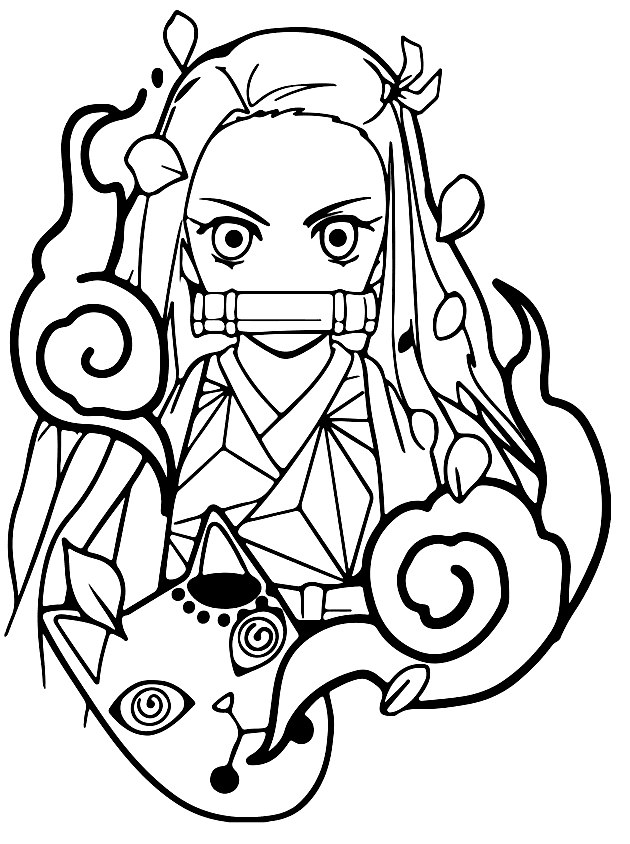Nezuko Coloring Pages