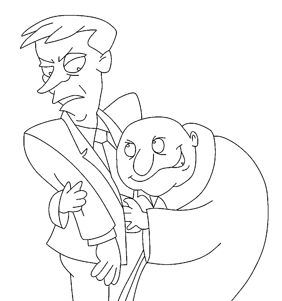 Norman Meyer with Uncle Fester Coloring Page