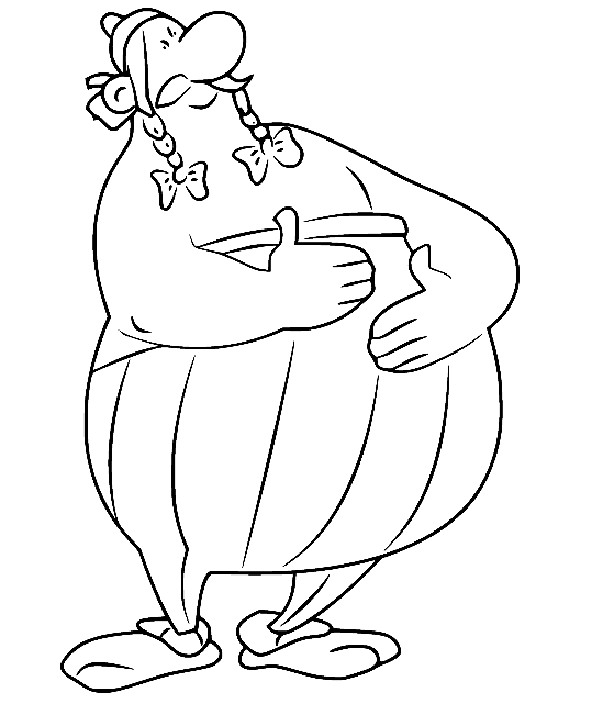 Obelix Thumbs Up Coloring Page