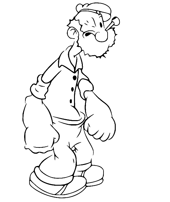 Old Popeye Coloring Pages