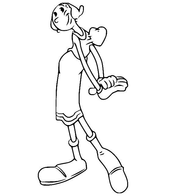 Olive Oyl from Popeye Coloring Page
