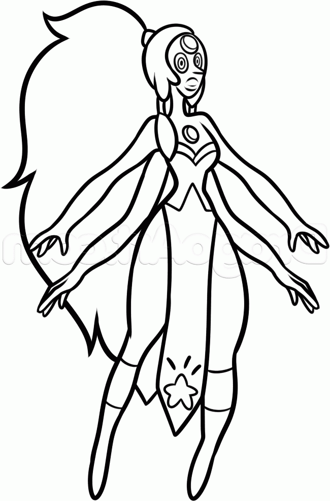 Opal from Steven Universe Coloring Page