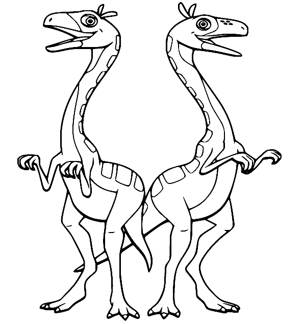 Oren And Ollie Ornithomimus Coloring Pages