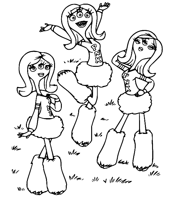 PNK Monsters Coloring Page