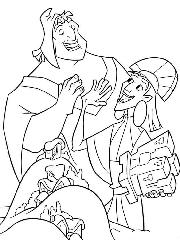 Pacha and Kuzco Coloring Pages