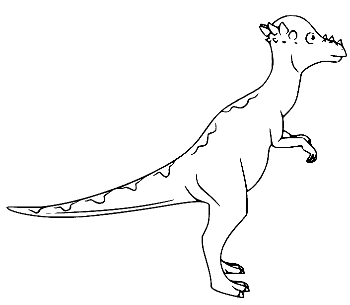 Pamela Pachycephalosaurus Coloring Page