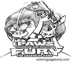 Paws of Fury: The Legend of Hank Coloring Pages