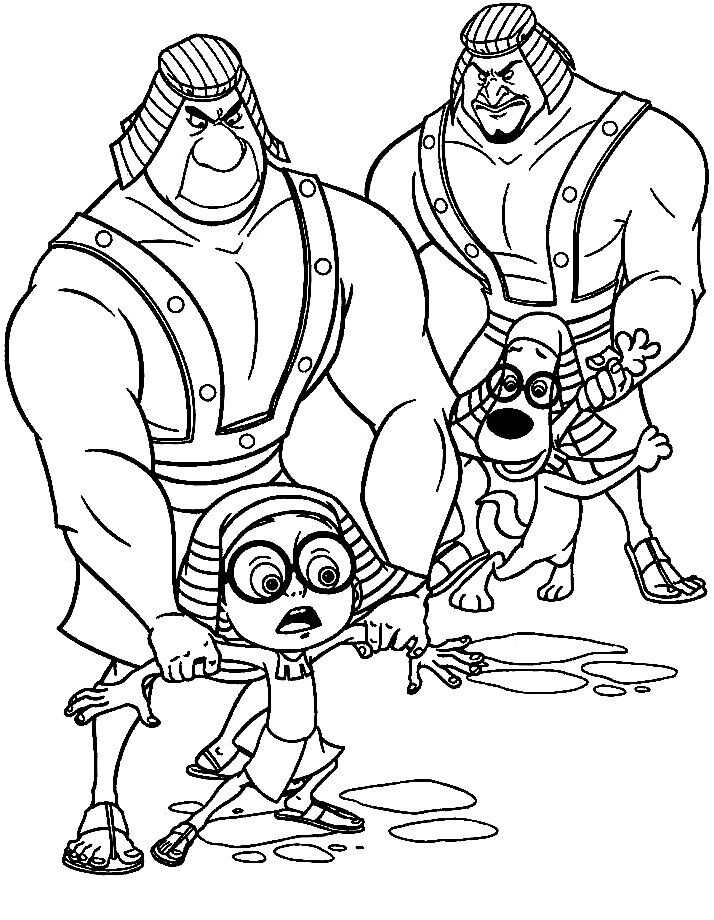Peabody And Sherman Caught In Egypt Coloring Pages