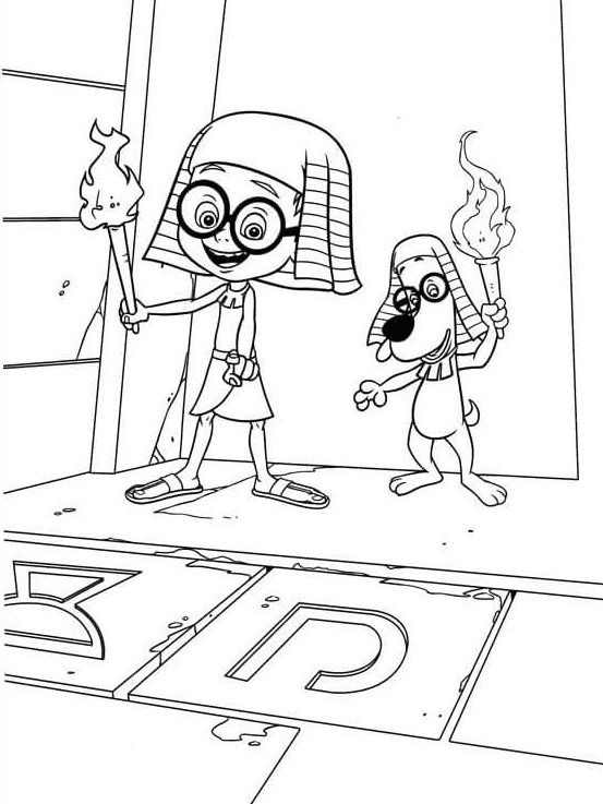 Peabody And Sherman Egyptians Coloring Page