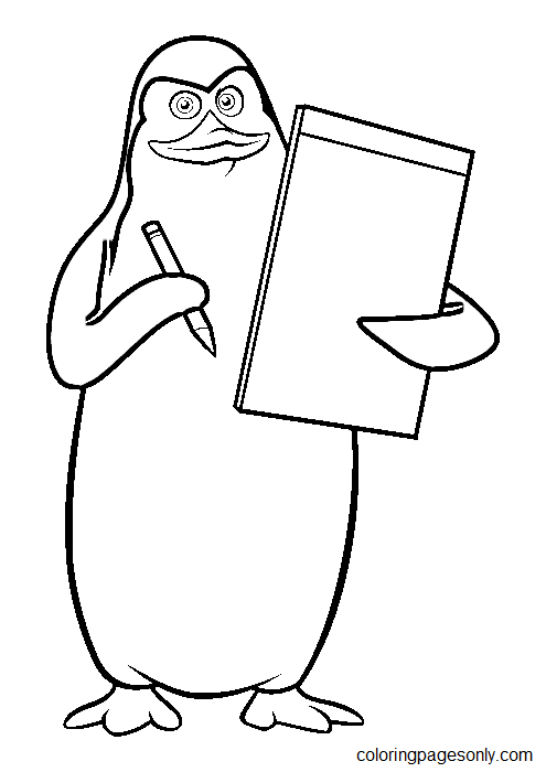 Penguin Kowalski Coloring Pages