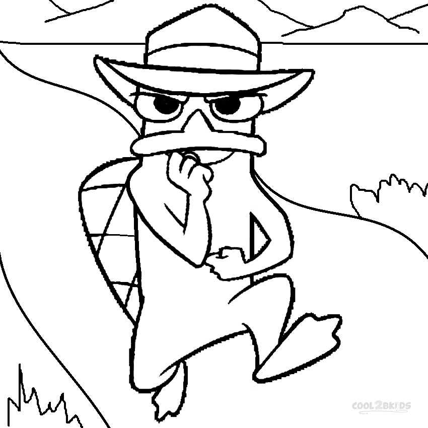 Perry Platypus Coloring Page