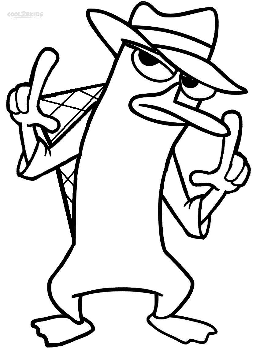 Perry The Platypus Coloring Page