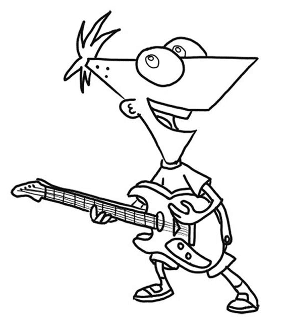 Phineas Flynn Coloring Page