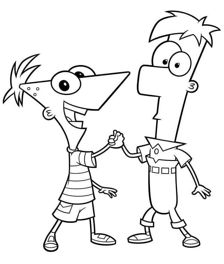 Phineas with Ferb Coloring Page