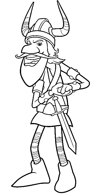 Pokka from Vicky the Viking Coloring Page