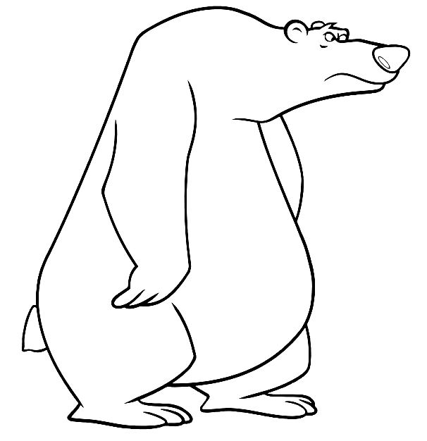 Polar Bear from Vicky the Viking Coloring Page
