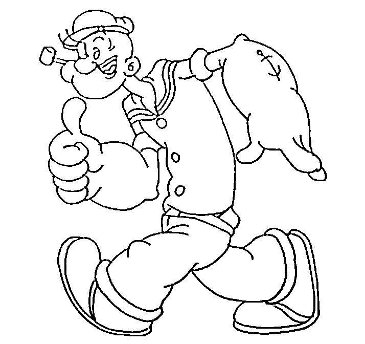 Popeye for Kids Coloring Page