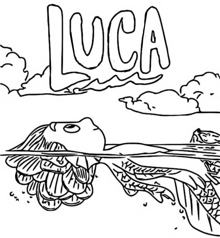 Póster Luca Página Para Colorear