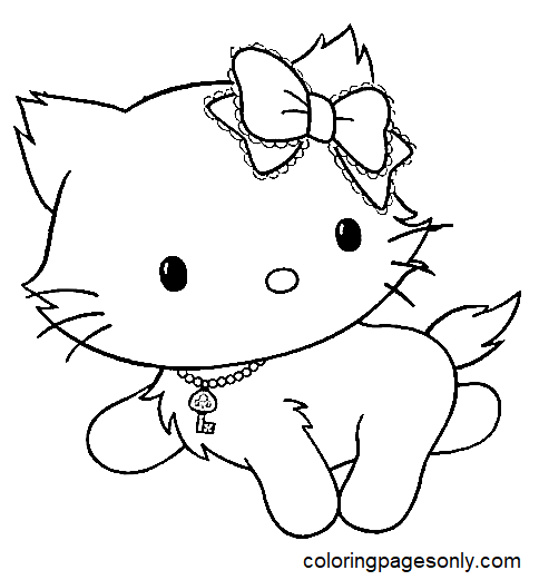 Pretty Charmmy Kitty for Kids Coloring Page