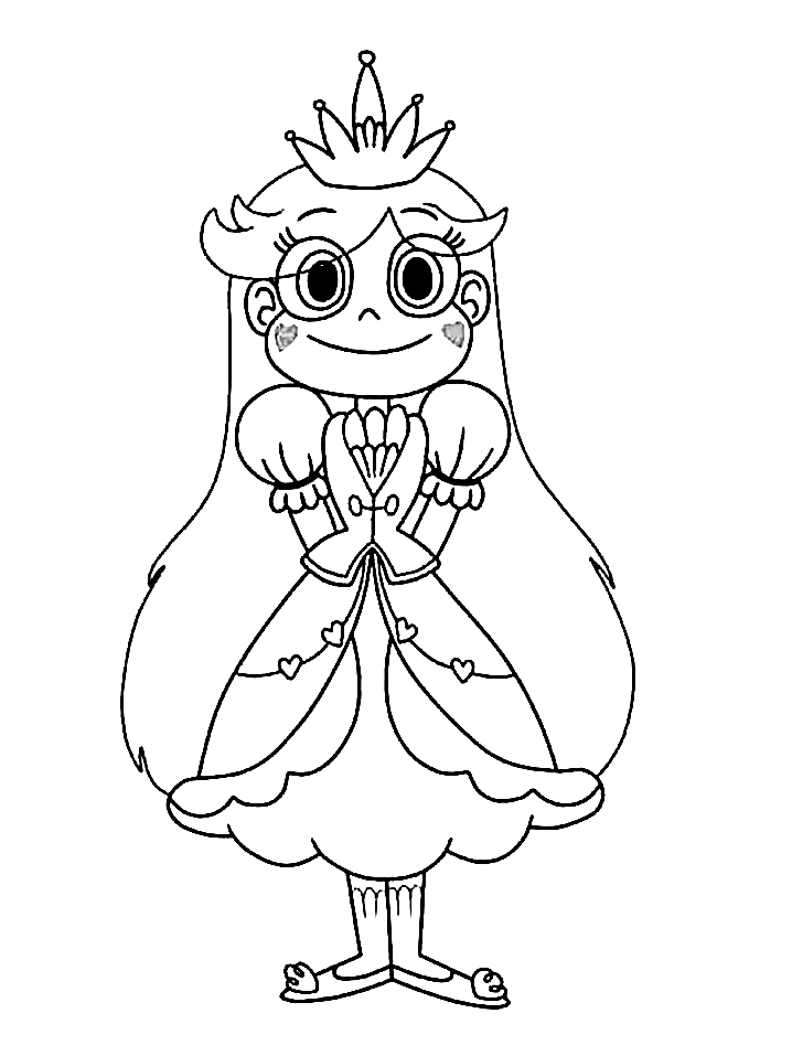 Pretty Star Butterfly Coloring Page