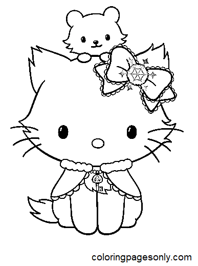 Pretty Sugar and Charmmy Kitty Coloring Page