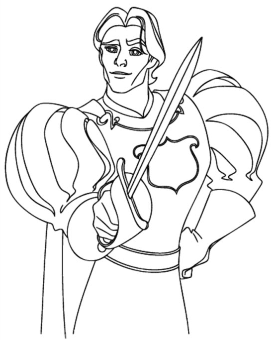 Il principe Edoardo con la sua spada di Enchanted