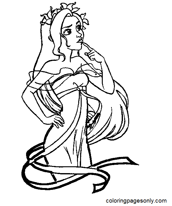 Princess Giselle Disney Coloring Page