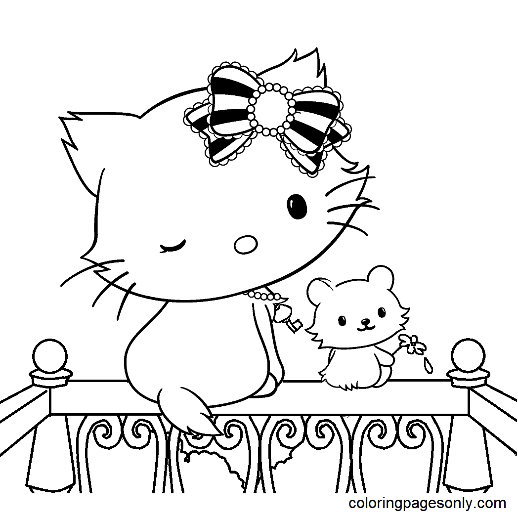 Printable Charmmy Kitty and Sugar Coloring Pages