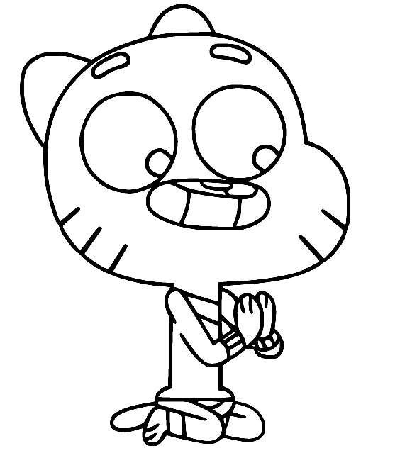 Printable Gumball Coloring Page