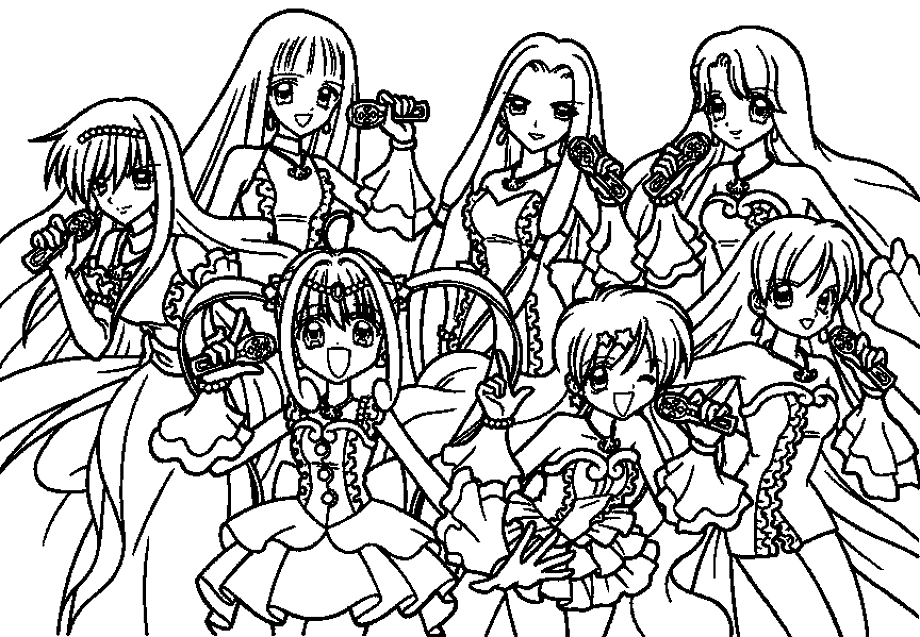 Printable Mermaid Melody Coloring Pages