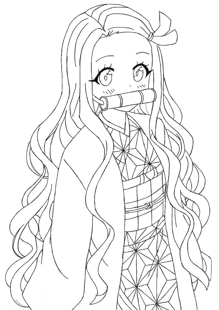 Printable Nezuko Coloring Pages