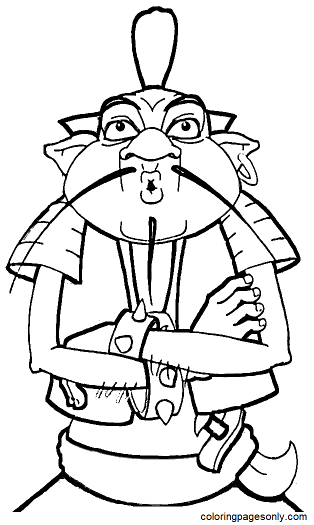 Printable Nightingale The Robber Coloring Page