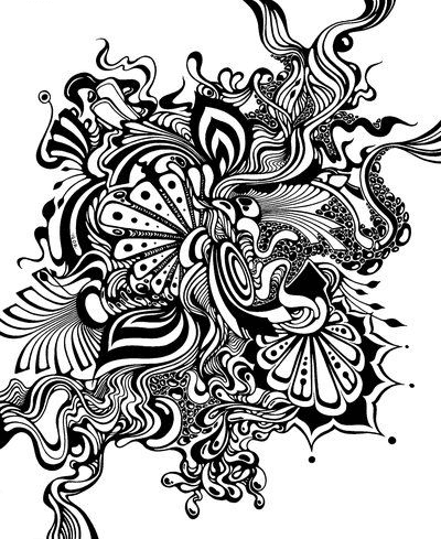 Printable Psychedelic Patterns Coloring Page