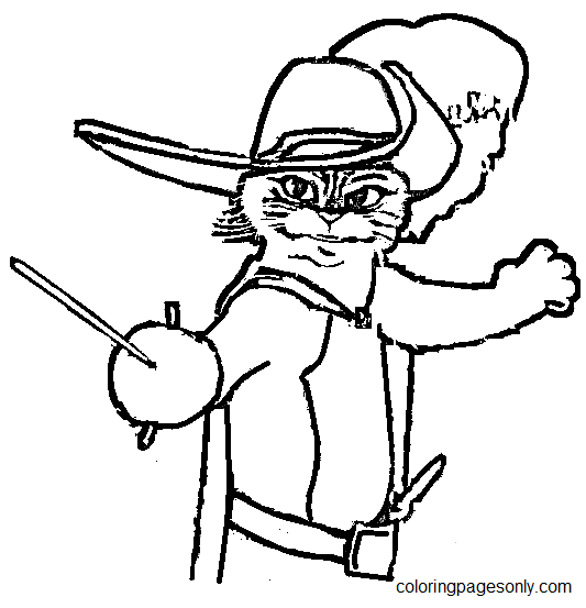 Printable Puss in Boots 2 Coloring Page