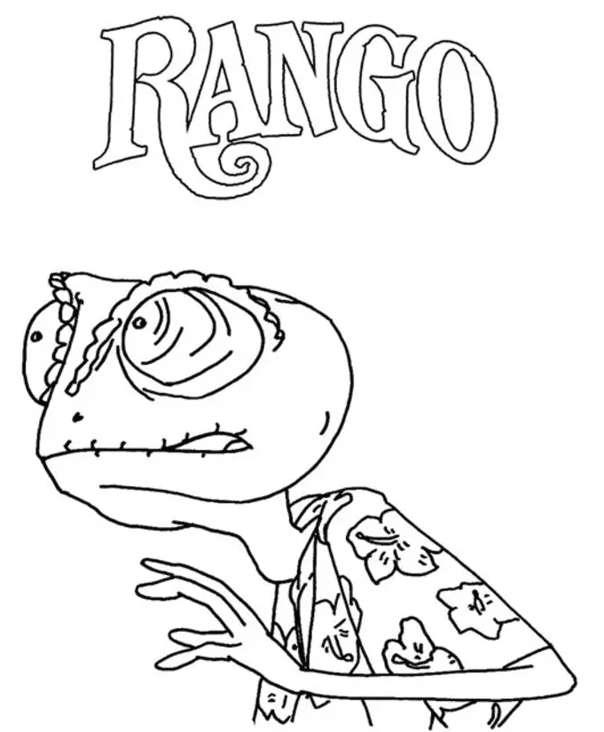 Printable Rango Coloring Page