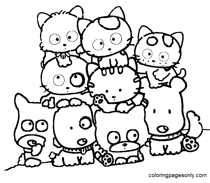 Printable Tama and Friends Coloring Page