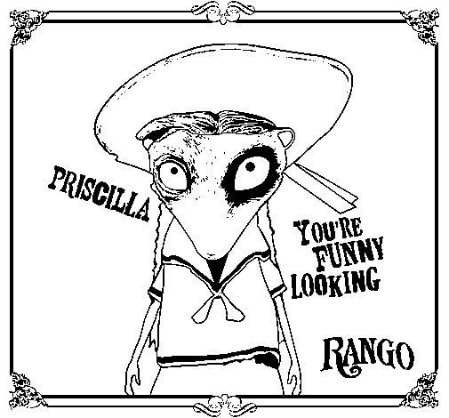 Priscilla from Rango Coloring Pages
