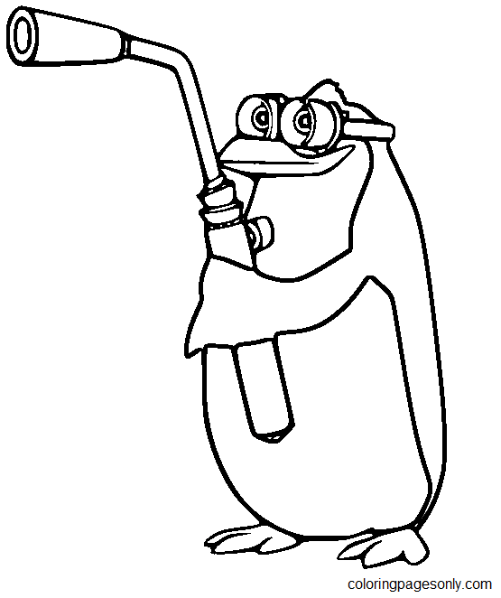 Private Holds a Periscope Coloring Pages