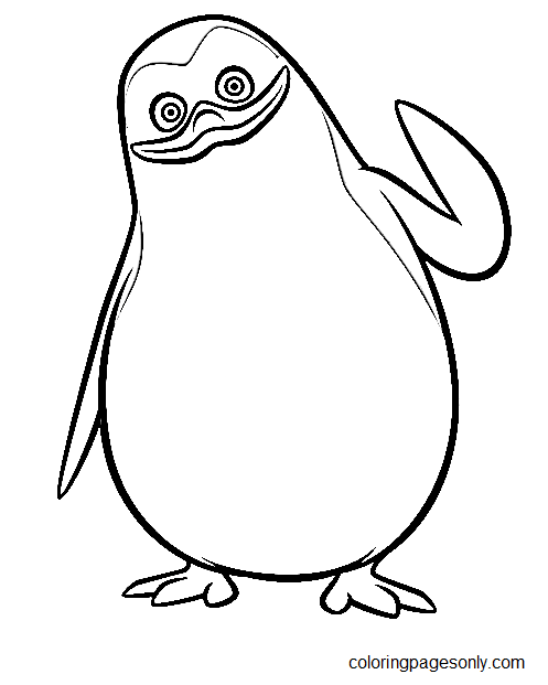 Private from Penguins of Madagascar Coloring Page