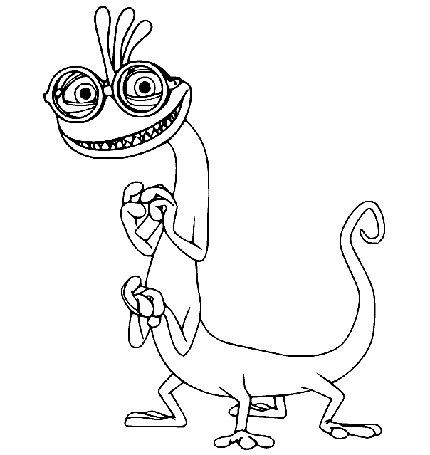 Randall Boggs with Glasses Coloring Page
