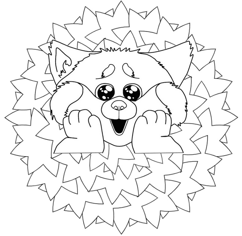 Red Panda - Turning Red Coloring Pages