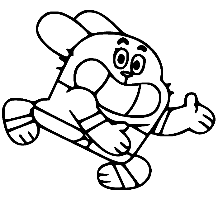 Richard Watterson Running Coloring Page