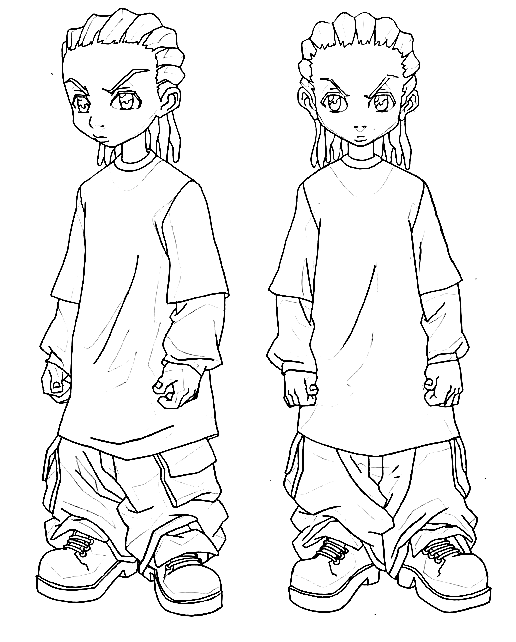 Riley – The Boondocks Coloring Page